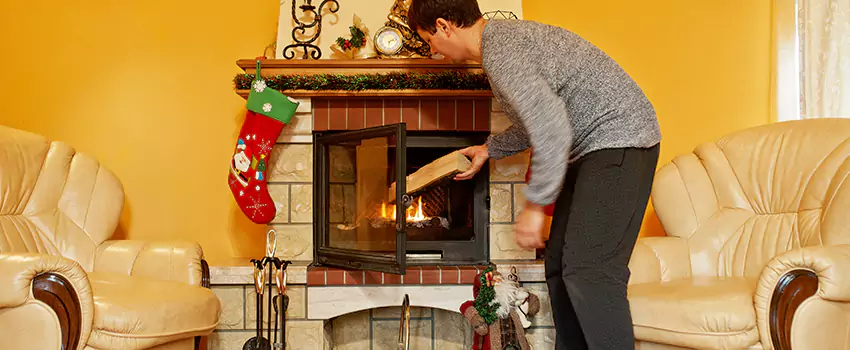 Rusted Metal Fireplace Restoration in Rio Rico, Arizona